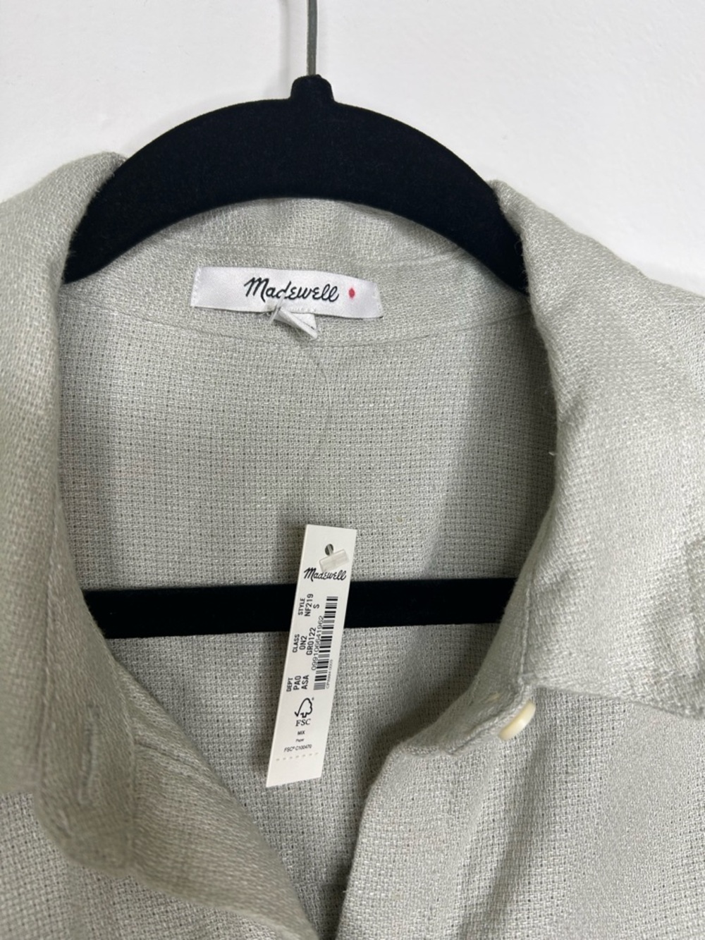 NWT Madewell linen Breezewoven Beachside Shirttail size small - Picture 4 of 8
